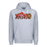 Heather Grey xoxo tiger olivia Premium Hoodie - OliviaCreatesArt