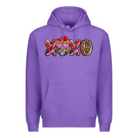 Purple xoxo tiger olivia Premium Hoodie - OliviaCreatesArt