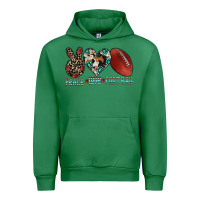 Emerald peace love football Urban Hoodie - CowhideDigitalArt