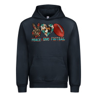 Navy peace love football Urban Hoodie - CowhideDigitalArt