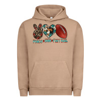 Pigment Burro peace love football Urban Hoodie - CowhideDigitalArt