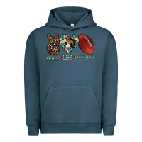 Pigment Midnight Navy peace love football Urban Hoodie - CowhideDigitalArt