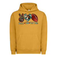 Pigment Peanut Butter peace love football Urban Hoodie - CowhideDigitalArt