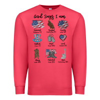 Cardinal god says i am Premium Sweatshirt - MaliasSmallBusiness