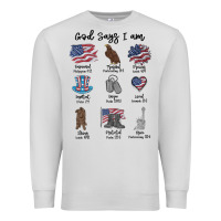Dove Grey god says i am Premium Sweatshirt - MaliasSmallBusiness