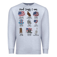Heather Grey god says i am Premium Sweatshirt - MaliasSmallBusiness