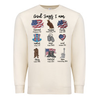 Sandshell god says i am Premium Sweatshirt - MaliasSmallBusiness
