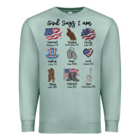 Seafoam god says i am Premium Sweatshirt - MaliasSmallBusiness