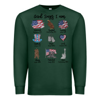Sports Green god says i am Premium Sweatshirt - MaliasSmallBusiness