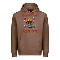 Chestnut firefighter face mask with axes Premium Hoodie - HRA Design Shop