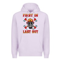 Lilac firefighter face mask with axes Premium Hoodie - HRA Design Shop