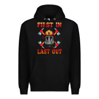 Black firefighter face mask with axes Premium Hoodie - HRA Design Shop