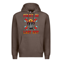 Coffee firefighter face mask with axes Premium Hoodie - HRA Design Shop