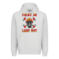 Dove Grey firefighter face mask with axes Premium Hoodie - HRA Design Shop