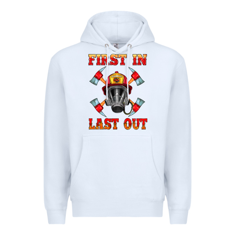 Firefighter Face Mask With Axes Premium Hoodie by HRA Design Shop | Teevron