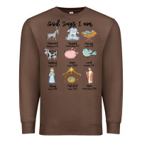 Chestnut god says i am Premium Sweatshirt - MaliasSmallBusiness