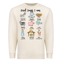Sandshell god says i am Premium Sweatshirt - MaliasSmallBusiness