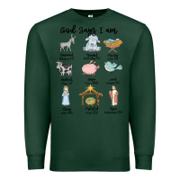 Sports Green god says i am Premium Sweatshirt - MaliasSmallBusiness