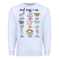 White god says i am Premium Sweatshirt - MaliasSmallBusiness