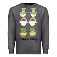 Charcoal Heather lucky vibes Premium Sweatshirt - MaliasSmallBusiness