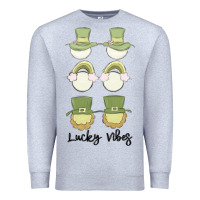 Heather Grey lucky vibes Premium Sweatshirt - MaliasSmallBusiness