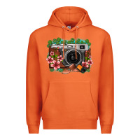 Carrot floral lotus leaf film roll vintage camera Premium Hoodie - FaDigitalArtStudio