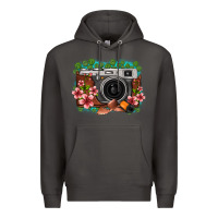 Smoke floral lotus leaf film roll vintage camera Premium Hoodie - FaDigitalArtStudio