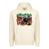 Tofu floral lotus leaf film roll vintage camera Premium Hoodie - FaDigitalArtStudio