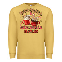 Antique Gold hot cocoa and christmas movies Premium Sweatshirt - MaliasSmallBusiness