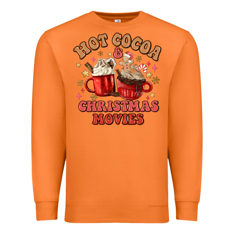 Hot Cocoa And Christmas Movies Premium Sweatshirt by MaliasSmallBusiness | Teevron