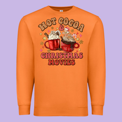 Premium Sweatshirt hot cocoa and christmas movies