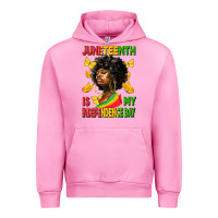 Fuchsia Pink juneteenth is my independence day Urban Hoodie - HRA Design Shop