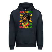Navy juneteenth is my independence day Urban Hoodie - HRA Design Shop