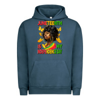 Pigment Midnight Navy juneteenth is my independence day Urban Hoodie - HRA Design Shop
