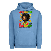 Pigment Pebble Blue juneteenth is my independence day Urban Hoodie - HRA Design Shop