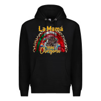 Black la mama mas chingona Premium Hoodie - RacoonDesign