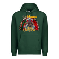 Sports Green la mama mas chingona Premium Hoodie - RacoonDesign