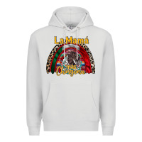 Dove Grey la mama mas chingona Premium Hoodie - RacoonDesign