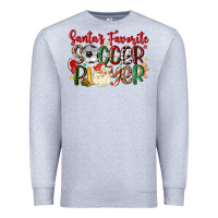 Heather Grey santas favorite soccer player Premium Sweatshirt - MaliasSmallBusiness
