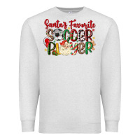 Oatmeal Heather santas favorite soccer player Premium Sweatshirt - MaliasSmallBusiness