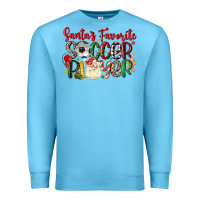 Ocean Blue santas favorite soccer player Premium Sweatshirt - MaliasSmallBusiness