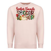 Pale Pink santas favorite soccer player Premium Sweatshirt - MaliasSmallBusiness