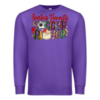 Purple santas favorite soccer player Premium Sweatshirt - MaliasSmallBusiness