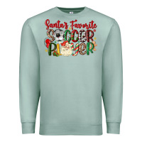 Seafoam santas favorite soccer player Premium Sweatshirt - MaliasSmallBusiness