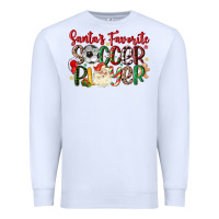 White santas favorite soccer player Premium Sweatshirt - MaliasSmallBusiness