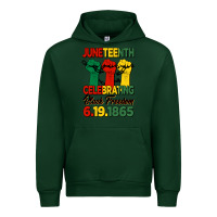 Forest Green juneteenth celebrating black freedom Urban Hoodie - HRA Design Shop
