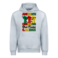 Heather Grey juneteenth celebrating black freedom Urban Hoodie - HRA Design Shop