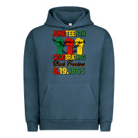 Pigment Midnight Navy juneteenth celebrating black freedom Urban Hoodie - HRA Design Shop