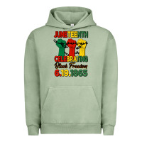 Pigment Oil Green juneteenth celebrating black freedom Urban Hoodie - HRA Design Shop