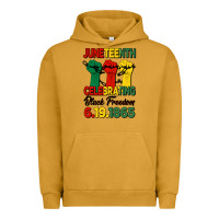 Pigment Peanut Butter juneteenth celebrating black freedom Urban Hoodie - HRA Design Shop